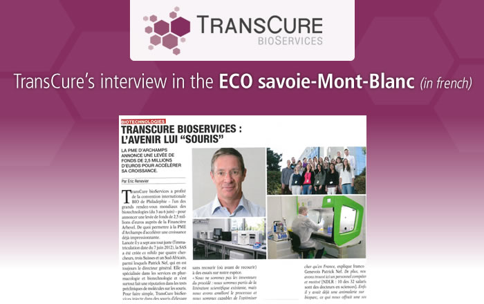 TransCure’s interview in the ECO Savoie Mont-Blanc (in french)