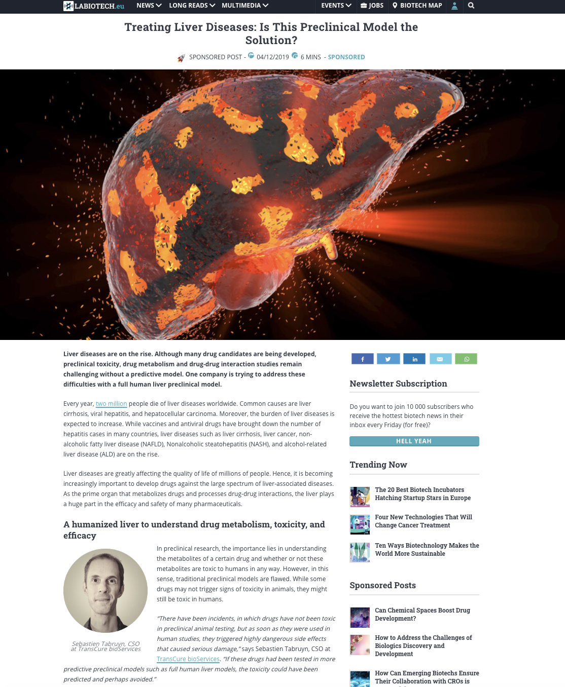 Treating Liver Diseases: Is This Preclinical Model the Solution?